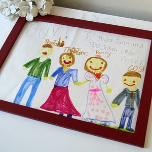 Cadre magnétique en bois pour enfants, taille et couleur au choix, cadre photo artisanal pour réfrigérateur, tableau magnétique ou classeur de bureau