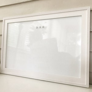 Farmhouse Magnetic Dry Erase Board, Whiteboard Bulletin Board, 15 x 22" Handmade Solid Wood Frame, Pure White Memo Magnet Board CHOOSE COLOR