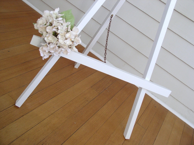 White Wedding Easel - 3-Foot Wooden Sign Display
