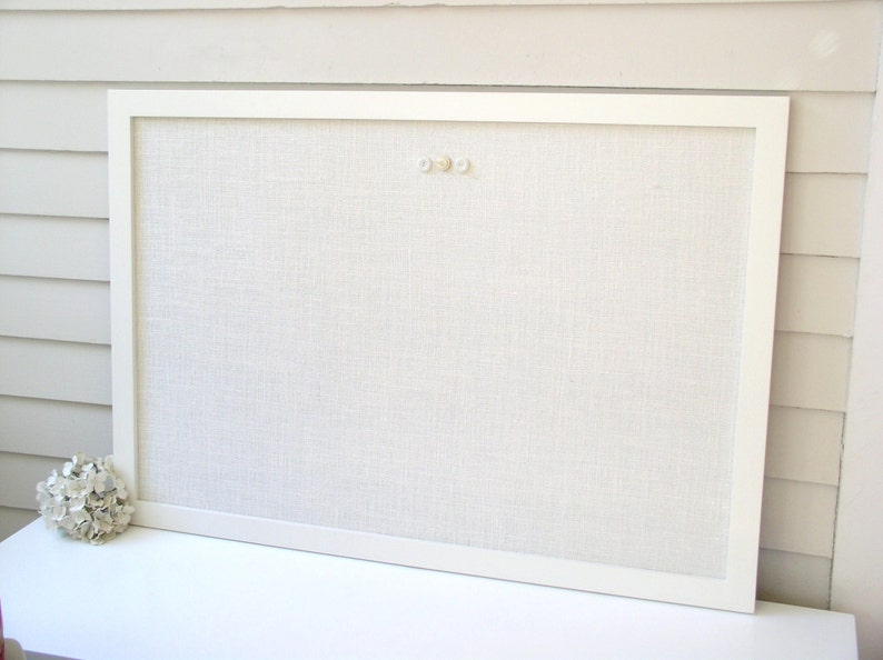 BULLETIN BOARD Modern Memo Board in Ivory White Etsy