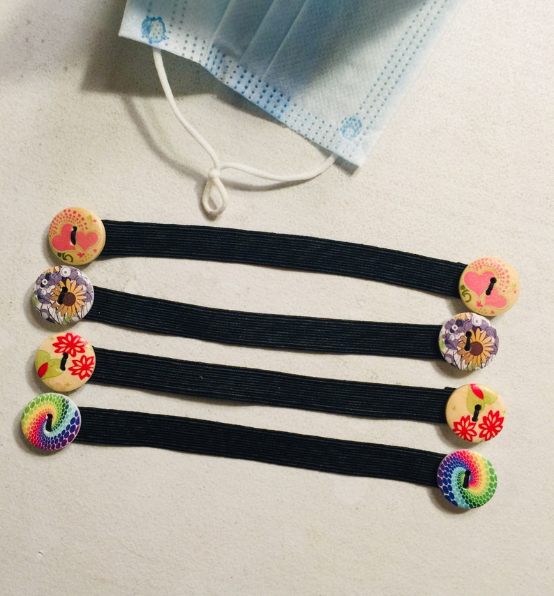 Elastic Face Mask Extender with Buttons 1 Extender for 3.00 Etsy
