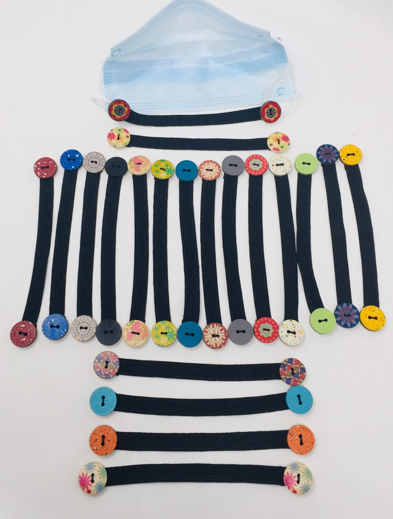 Elastic Face Mask Extender with Buttons 1 Extender for 3.00 Etsy