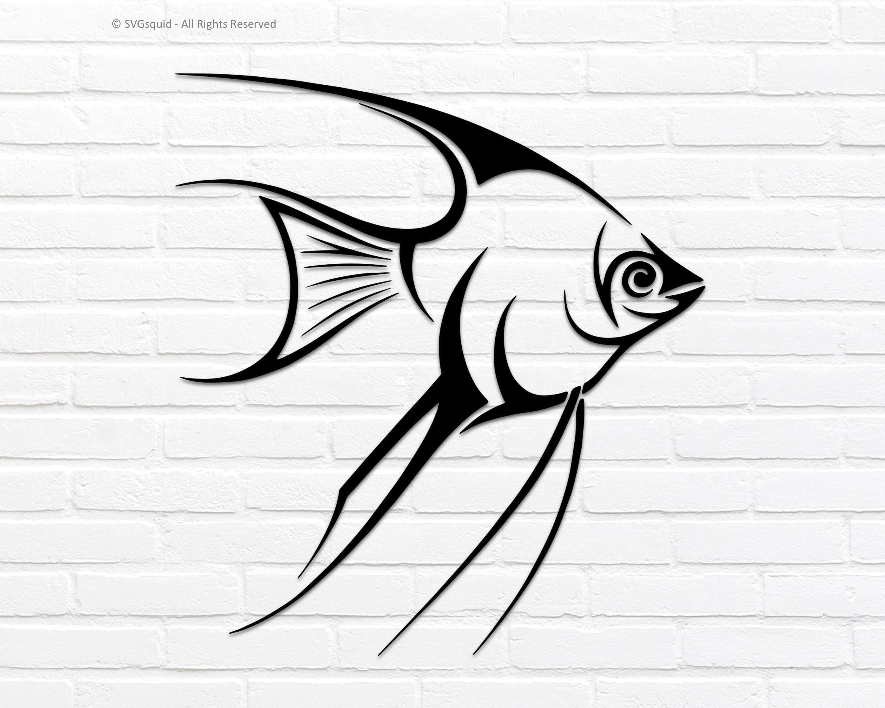 Angel Fish SVG Design: Cricut & Silhouette Cut File (digital Download ...
