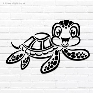 Cute Sea Turtle SVG: Tribal Abstract Clipart, Cut File (Digital Download)