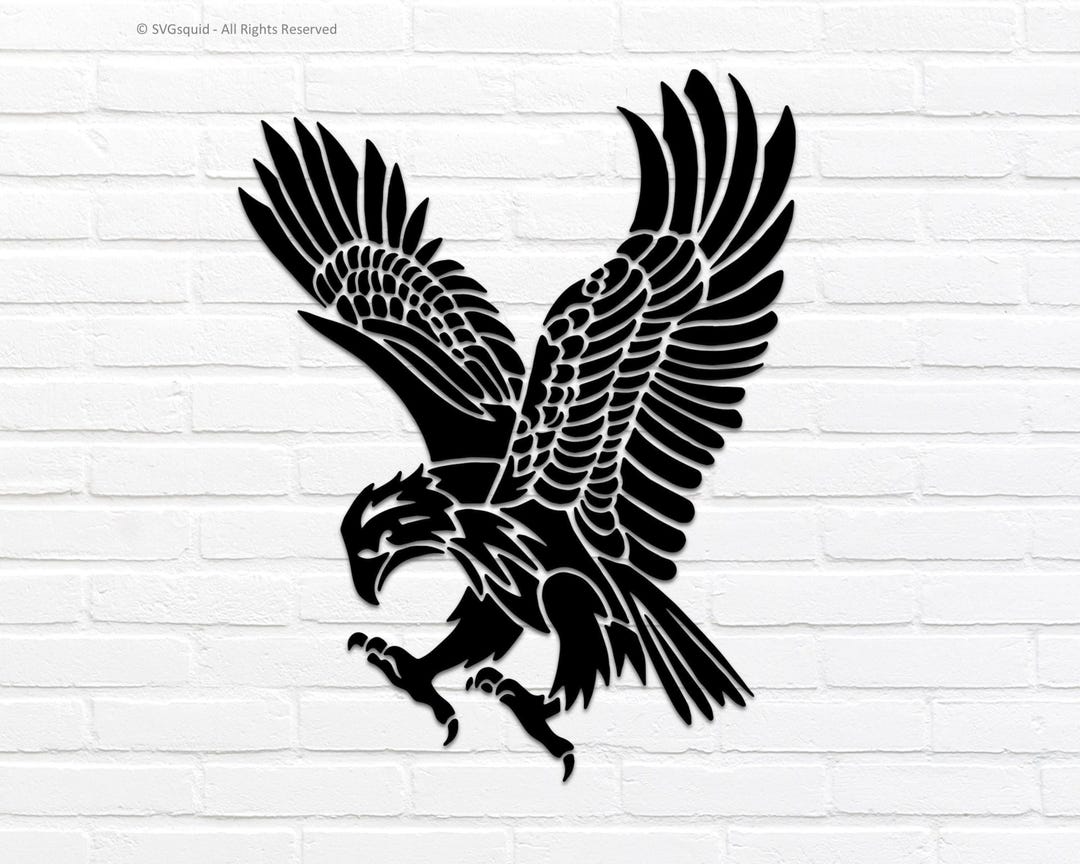 American Eagle SVG Design: Tribal Eagle Clipart Cut File (digital ...