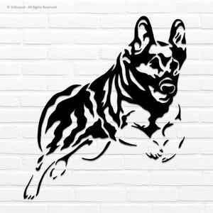 German Shepherd SVG: Abstract Stencil Art, Cricut Silhouette Cut File (Digital Download)