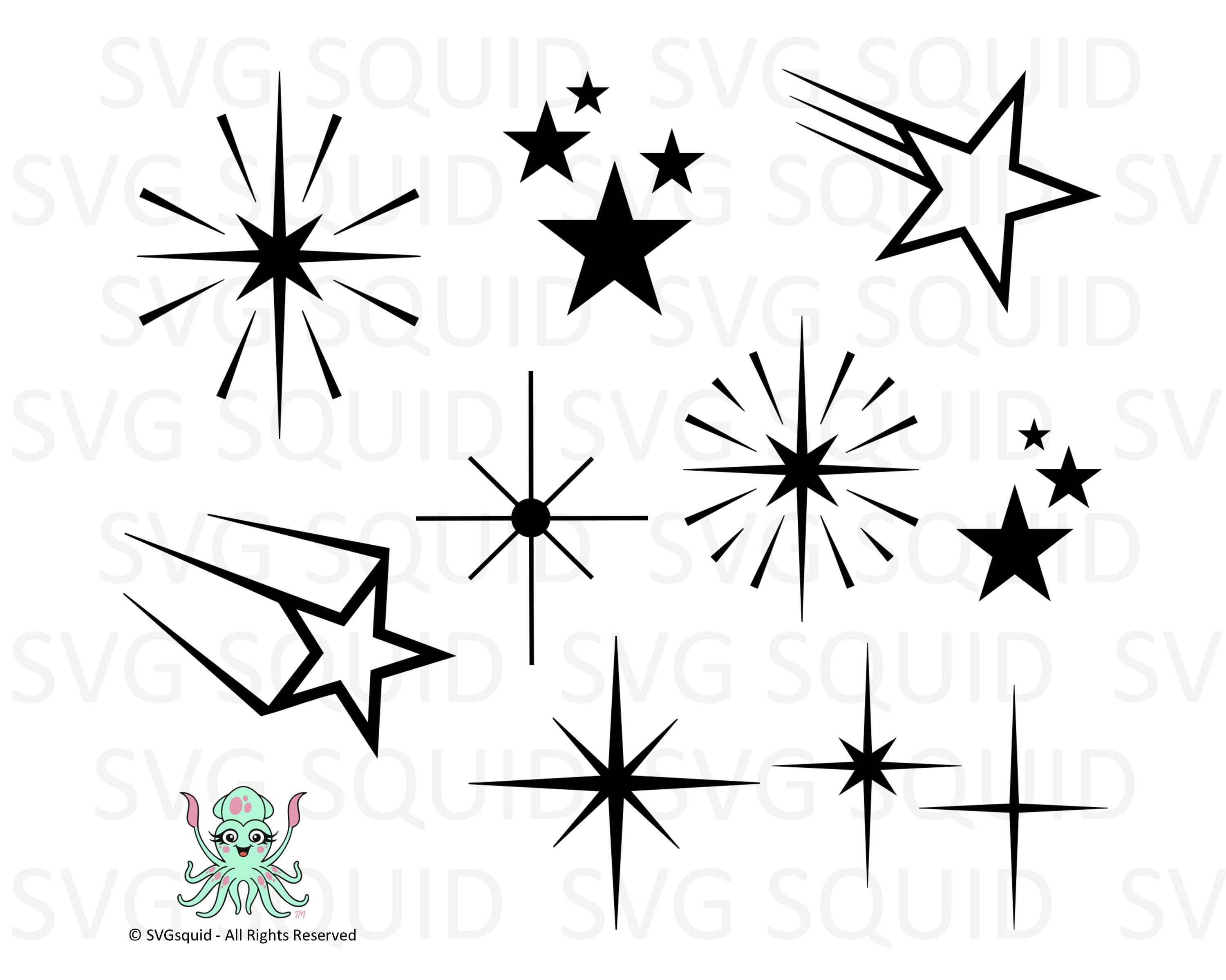 Star Designs SVG Bundle: Clipart Cut Files (digital Download) - Etsy