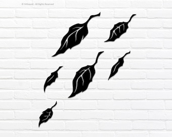 Falling Leaves SVG Design: Cut File for Cricut Silhouette Cameo, Autumn SVG - Digital Download