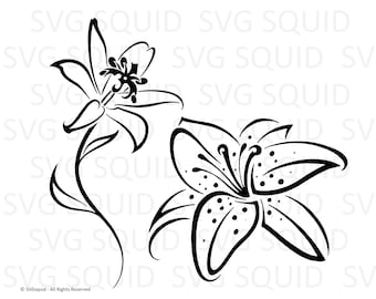 Lily Name / Flower -- Digital Design -- PNG + SVG Download - Etsy