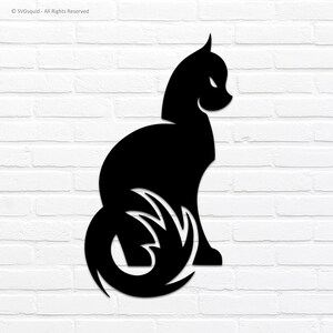 Black Cat SVG Design: Tribal Abstract Cut File (Digital Download)