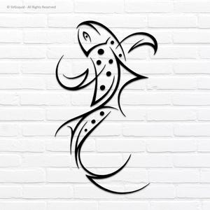 Koivissen SVG-ontwerp: Tribal abstracte vis gesneden bestand (digitale download)