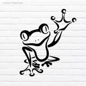 Tribal Tree Frog SVG: Waving Frog Cut File (Digital Download)