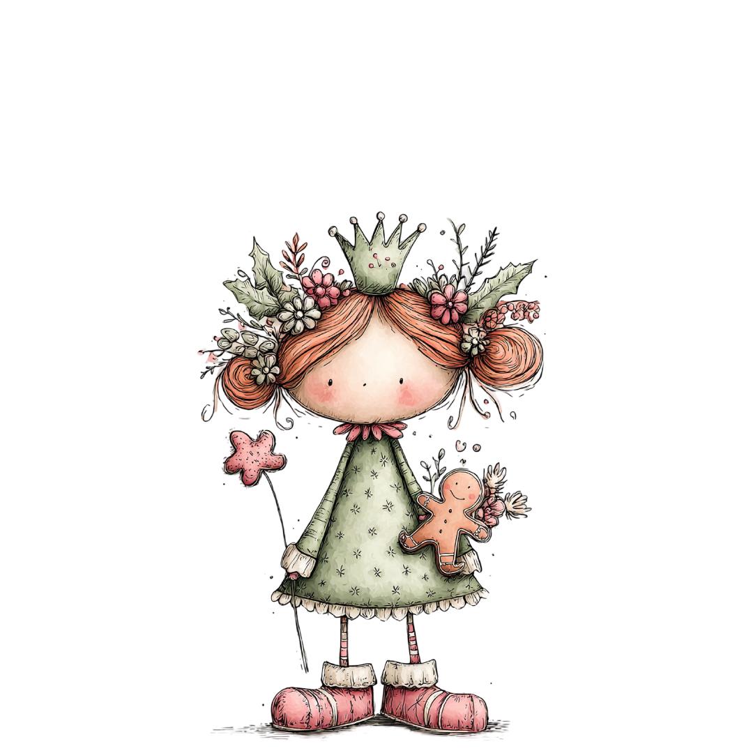 Whimsy Os Whimsical Fairy Christmas Clipart, Holiday Graphics, Digital Download ...