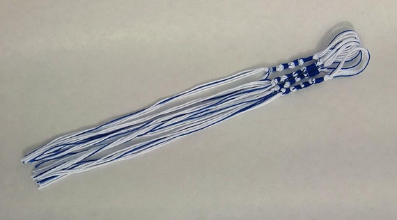 TZIT TZIT BLUE & WHITE USA made MESSIANIC TZITZIT TZITZIOT Braided Loop TZIT TZIT BLUE & WHITE USA made MESSIANIC TZITZIT TZITZIOT Braided Loop