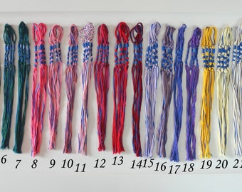 Flätad tzit med ögla, olika färger tillgängliga, ditt val - TZITZIT TZITZIOT Utmärkt kvalitet tillverkad i USA, judisk/messiansk.