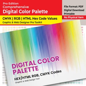 Nuancier numérique | Codes HEX RGB CMYK (pdf, jpg)