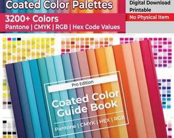 Oltre 3200 palette di colori esadecimali CMYK RGB rivestite / Tabella colori digitale / Foglio riassuntivo per la progettazione grafica / Riferimento in PDF stampabile