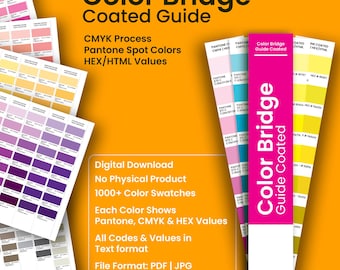 Guía Pantone Color Bridge Coated: Paleta CMYK HEX (Descarga digital)