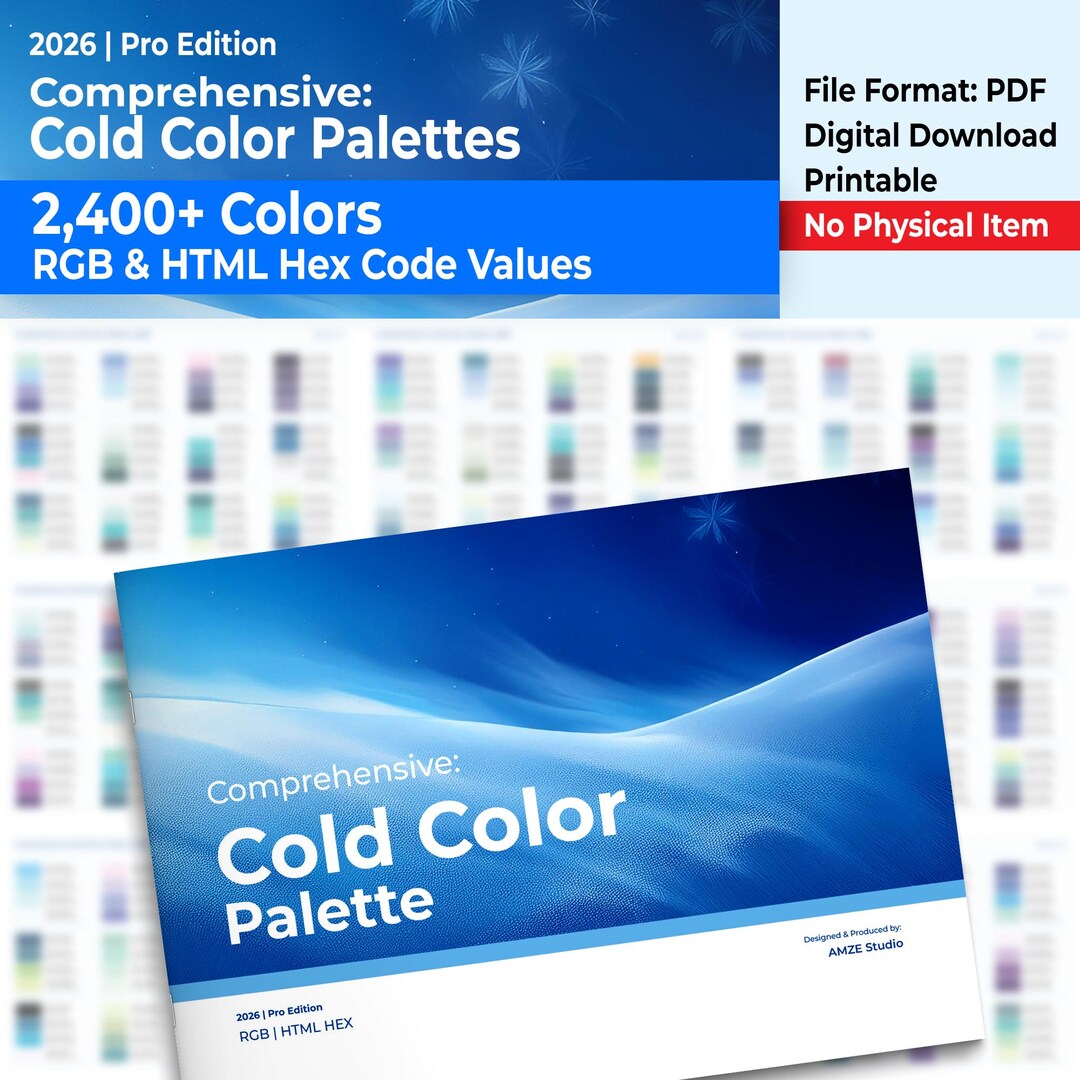 Cold Light Rgb Code 2400+ Cold Color Palette PDF | Pro Edition Digital Color Guide | RGB ...