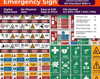 Señalización de salidas de emergencia: Señales de seguridad vectoriales editables (descarga digital)