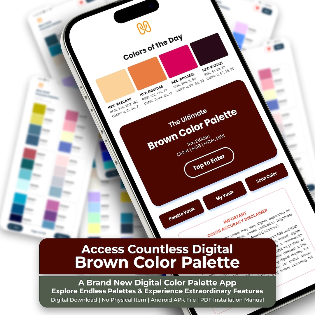 Retro Color Palette Code The Ultimate Brown Color Palette App | Pro HEX RGB and CMYK Codes ...