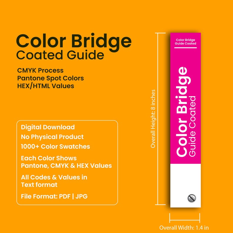 Pantone Color Bridge Coated Guide: CMYK HEX Palette (digital Download ...