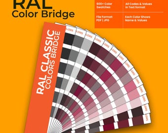 Paleta imprimible RAL Color Bridge: más de 600 muestras de colores clásicos (descarga digital)