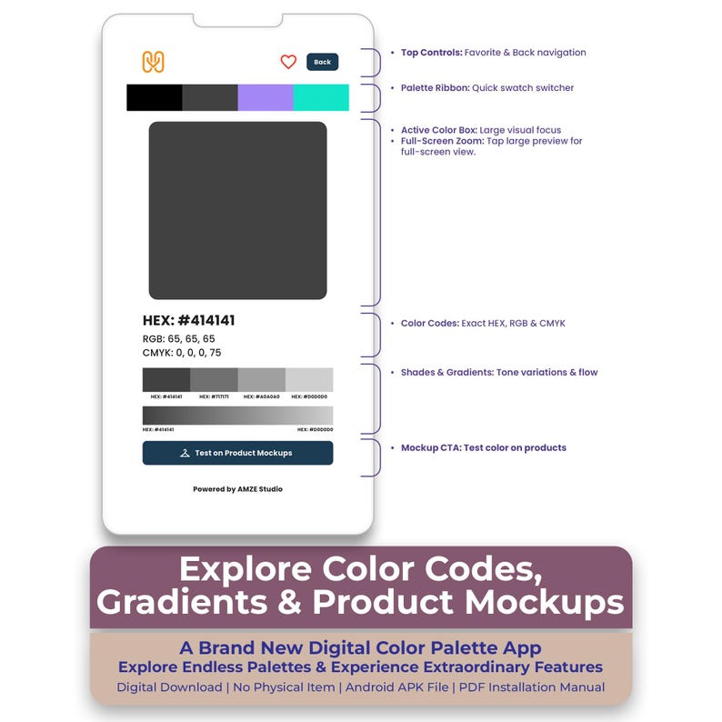 Retro Color Palette Code The Ultimate Black Color Palette App | Pro HEX RGB and CMYK Codes ...
