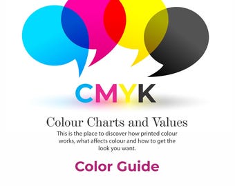 Guía de valores y tabla de colores CMYK para diseñadores (descarga digital)