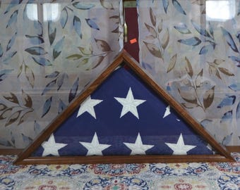 Walnut Memorial Flag Case