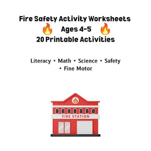 Fire Safety Worksheets for Preschool & Pre-K | 20 Printable Activities | Literacy, Math, Fine Motor, Safety
