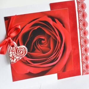 Tarjeta de felicitación fotográfica con adorno de cerámica Día de la Madre Día de San Valentín