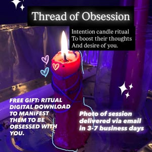 Thread of Obsession Intention Candle Ritual PHOTO DELIVERY