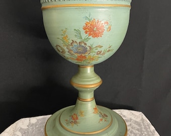 vintage antique royal Worcester style blush medal vase