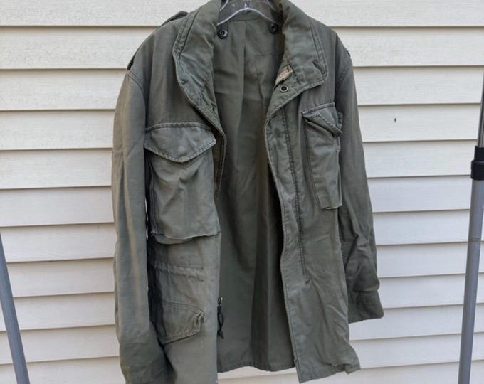 Old Green Military Cold Weather Field Coat - Etsy