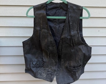 Black Leather Vest