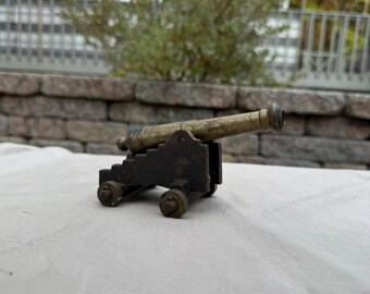 Brass Firecracker Cannon Midcentury Civil War Style Model