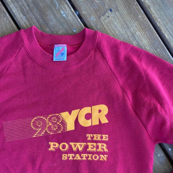 Vintage 90s radio station sweatshirt | 98YCR maro… - image 2
