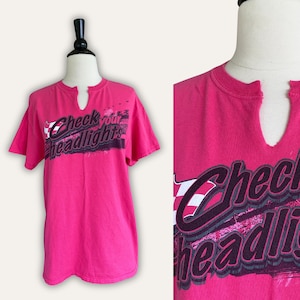 Vintage Nascar Shirt | Women&#39;s Funny Vintage Tee | Nascar Shirt | 90s Nascar Shirt | Gifts for Her | Check Your Headlights Tee | Nascar Tee
