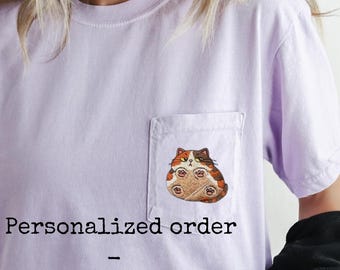 Reserved Listing for A – Personalized Embroidered Comfort Colors Shirts (4 Shirt Custom Order)