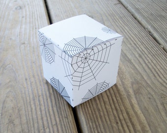 DIY Halloween Printable Cube Favor Box Goth Wedding Favor Box Gothic Gift Box Halloween Download PDF and JPG