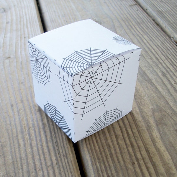 DIY Halloween Printable Cube Favor Box Goth Wedding Favor Box Gothic Gift Box Halloween Download PDF and JPG