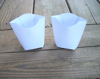 Printable Blank French Fry Carton Favor Gift Box Template