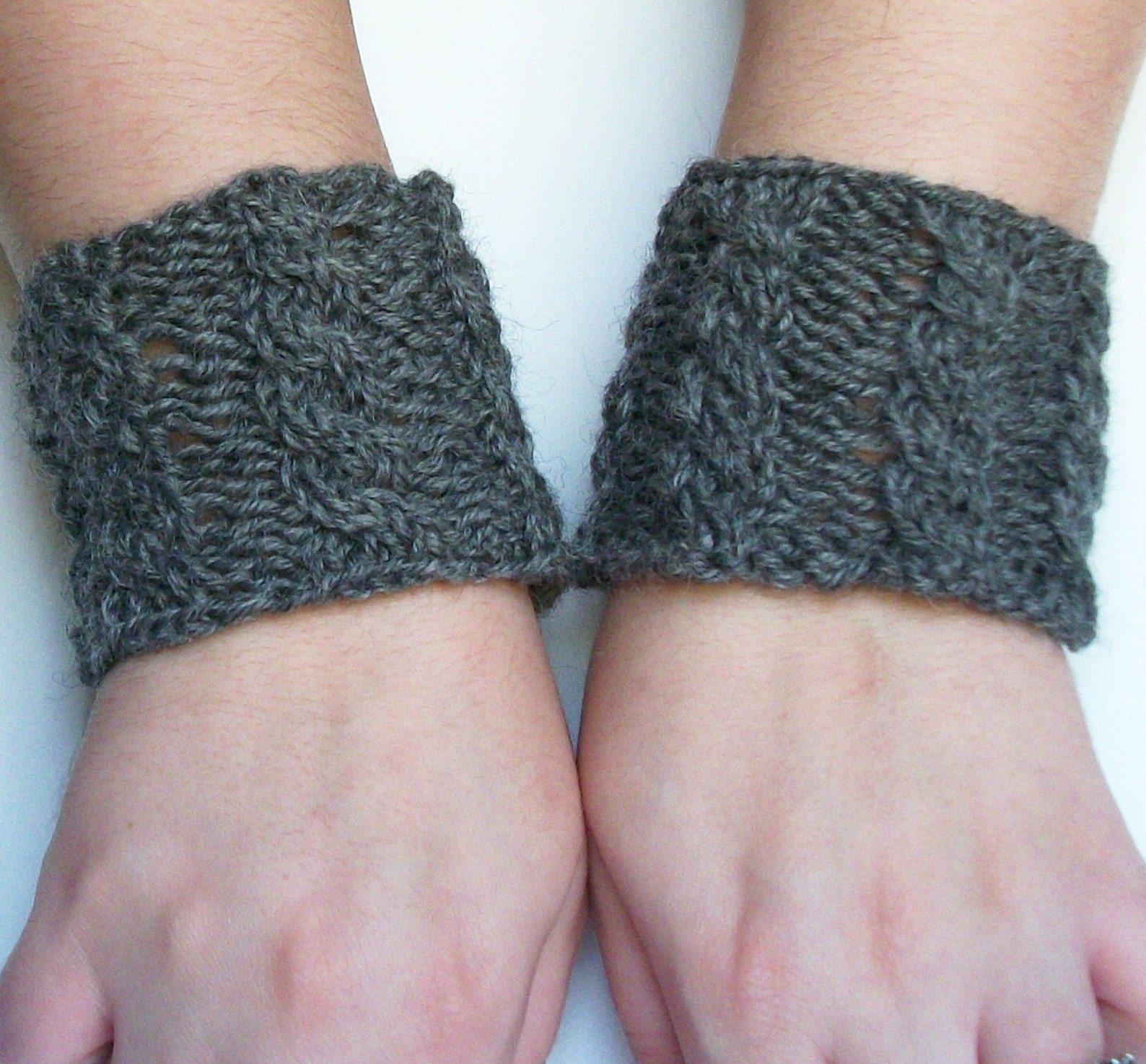 PDF Knitting Pattern Knit Cabled Wrist Warmer/ Wristband/ Cup Cozy