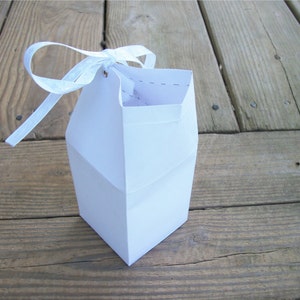 Printable Blank Milk Carton Favor Box Template image 1