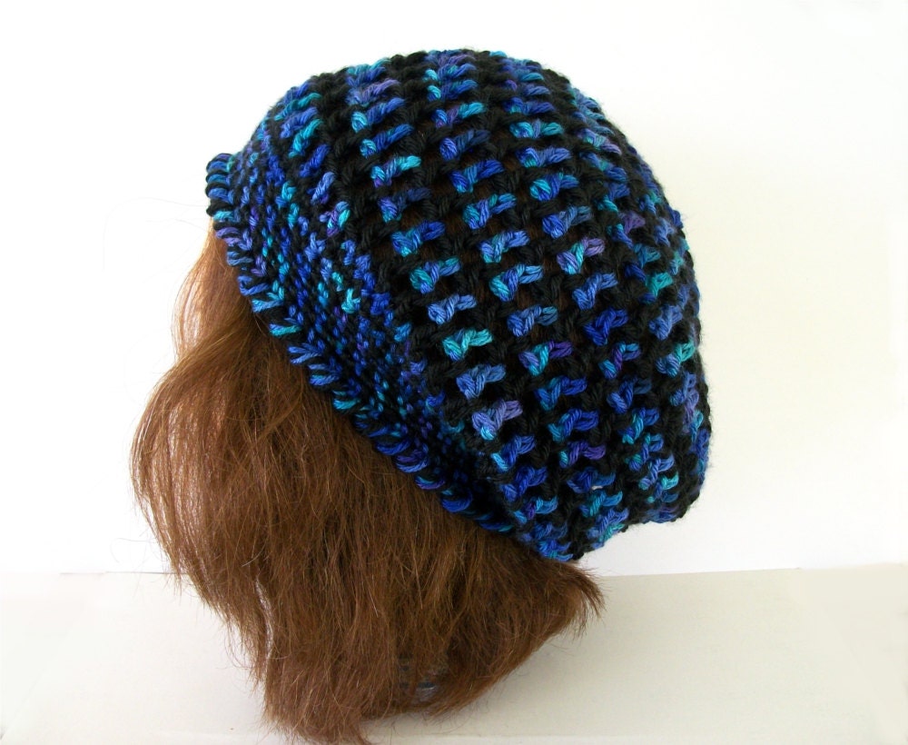 2 Color Lace Spiral Slouch Hat Pattern 
