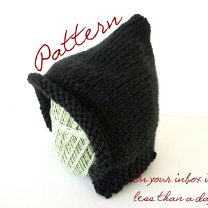 PDF Knitting Pattern: Baby Pixie Hat Sizes Newborn, 3 to 6 Months, and 6 to 12 Months