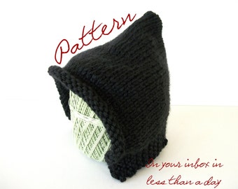 PDF Knitting Pattern: Baby Pixie Hat Sizes Newborn, 3 to 6 Months, and 6 to 12 Months