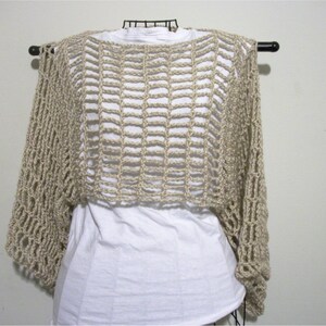 Cropped Sweater Crochet Pattern Convertible Cowl Scarf Shrug Crochet Pattern Small Medium Large XL XXL image 5