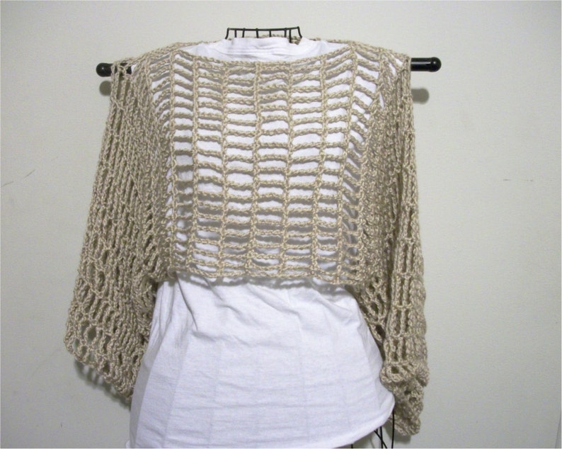 Cropped Sweater Crochet Pattern Convertible Cowl Scarf Shrug Crochet Pattern Small Medium Large XL XXL image 5